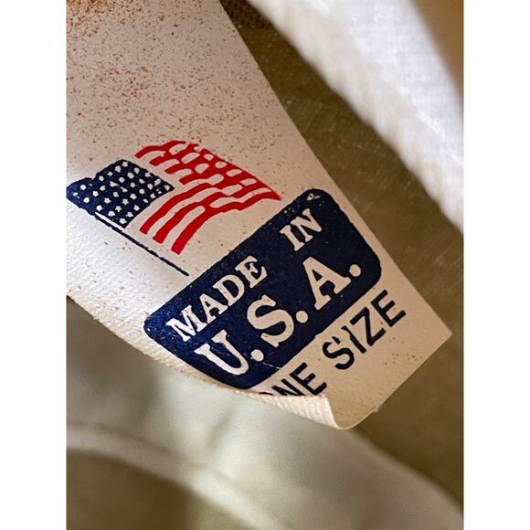 Town Talk Golf Classic Bucket Hat Khaki Red Stripe Made in USA One Size - Picture 10 of 12